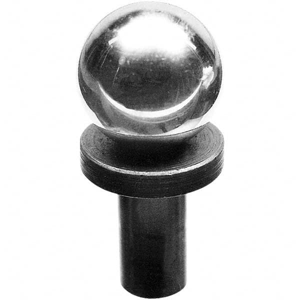 TE-CO - 1/2" Ball Diam, 1/4" Shank Diam, Stainless Steel Inspection Tooling Ball - Benchmark Tooling