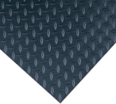 Wearwell - 75 Ft. Long x 2 Ft. Wide x 1/4 Inch Thick, Vinyl, Diamond Plate Surface Switchboard Matting - 30,000 V Max Dielectric Strength, 17,000 V Max Recommended Use, Black - Benchmark Tooling
