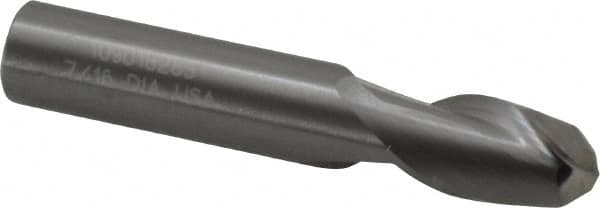 Atrax - 7/16" Diam, 5/8" LOC, 2 Flute Solid Carbide Ball End Mill - Uncoated, Single End, 2-1/2" OAL, 7/16" Shank Diam - Benchmark Tooling