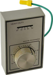 White-Rodgers - 40 to 90°F, 1 Heat, 1 Cool, Heavy-Duty Line Voltage Thermostat - 120 to 277 Volts, SPDT Switch - Benchmark Tooling