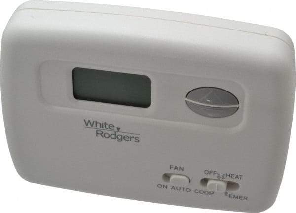 White-Rodgers - 45 to 99°F, 2 Heat, 1 Cool, Economy Digital Heat Pump Thermostat (Hardwired with Battery Back-Up) - 20 to 30 Volts, Electronic Switching Switch - Benchmark Tooling