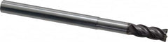 SGS - 5/16", 4 Flute, Single End, Solid Carbide, 0.02" Corner Radius End Mill - 4" OAL, Right Hand Flute, 13/16" LOC, Right Hand Cut, 1-5/8" Extended Reach - Benchmark Tooling