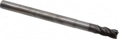 SGS - 7/16", 4 Flute, Single End, Solid Carbide, 0.02" Corner Radius End Mill - 6" OAL, Right Hand Flute, 1" LOC, Right Hand Cut, 2" Extended Reach - Benchmark Tooling