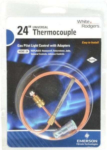 White-Rodgers - 24" Lead Length Universal Replacement HVAC Thermocouple - Universal Connection - Benchmark Tooling