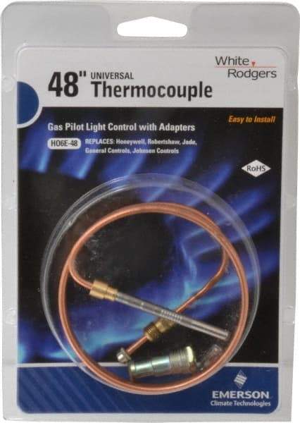 White-Rodgers - 48" Lead Length Universal Replacement HVAC Thermocouple - Universal Connection - Benchmark Tooling