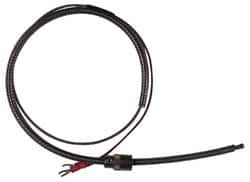 Thermo Electric - 32 to 900°F, J Universal Temp, Thermocouple Probe - 5 Ft. Cable Length, Stripped Ends with Spade Lugs, 1/4 Inch Probe Sheath Length, 1 Sec Response Time - Benchmark Tooling