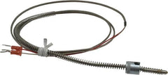 Thermo Electric - 32 to 900°F, J Universal Temp, Thermocouple Probe - 4-1/2 Ft. Cable Length, Stripped Ends with Spade Lugs, 1/4 Inch Probe Sheath Length, 1 Sec Response Time - Benchmark Tooling