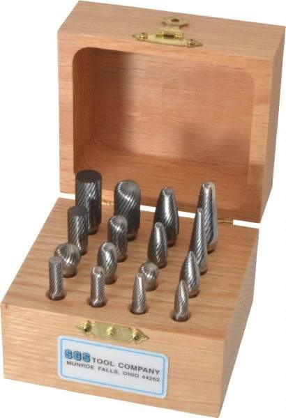 SGS Pro - 16 Piece, 1/4" Shank Burr Set - Tungsten Carbide, Multiple Head Shape - Benchmark Tooling