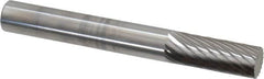 SGS Pro - 1/4" Cut Diam, 1/4" Shank Diam, Cylinder Head Single Cut Burr - Carbide, Flat End, 5/8" LOC - Benchmark Tooling