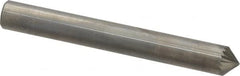 SGS Pro - 1/4" Cut Diam, 1/4" Shank Diam, Cone Head Single Cut Burr - Carbide, Point End, 1/8" LOC, 2" OAL - Benchmark Tooling