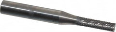 SGS Pro - 5/32" Cut Diam, 1/4" Shank Diam, Cylinder with End Cut Head Double Cut Burr - Carbide, End Cut End, 5/8" LOC - Benchmark Tooling
