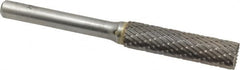 SGS Pro - 3/8" Cut Diam, 1/4" Shank Diam, Cylinder with End Cut Head Double Cut Burr - Carbide, End Cut End, 1-1/2" LOC - Benchmark Tooling