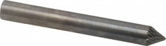 SGS Pro - 1/4" Cut Diam, 1/4" Shank Diam, Cone Head Double Cut Burr - Carbide, Point End, 3/16" LOC, 2" OAL - Benchmark Tooling