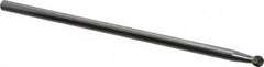 SGS Pro - 1/4" Cut Diam, 1/4" Shank Diam, Ball Head Single Cut Burr - Carbide, Radius End, 7/32" LOC - Benchmark Tooling