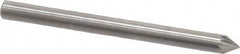 SGS Pro - 1/8" Cut Diam, 1/8" Shank Diam, Cone Head Single Cut Burr - Carbide, Point End, 3/32" LOC, 1-1/2" OAL - Benchmark Tooling