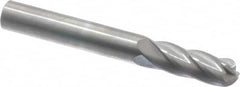 SGS Pro - 1/4" Cut Diam, 1/4" Shank Diam, Cylinder with Radius Head Single Cut Burr - Carbide, Radius End, 3/4" LOC, 2" OAL - Benchmark Tooling