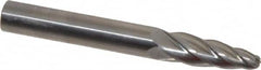 SGS Pro - 1/4" Cut Diam, 1/4" Shank Diam, Tree with Radius Head Single Cut Burr - Carbide, Radius End, 3/4" LOC, 2" OAL - Benchmark Tooling