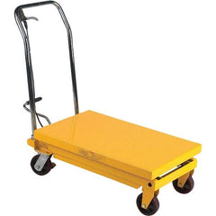 Wesco Industrial Products - 700 Lb Capacity Manual Hydraulic Post Lift Table - 37" to 35" Lift Height, 32" Platform Length x 19-1/2" Platform Width - Benchmark Tooling