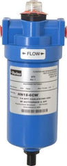 Parker - 1/4" Port, 8.8" High x 3.11" Wide, FRL Filter with Aluminum Bowl & Manual Drain - 15 SCFM, 250 Max psi, 175°F Max - Benchmark Tooling