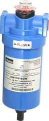 Parker - 3/8" Port, 8.8" High x 3.11" Wide, FRL Filter with Aluminum Bowl & Manual Drain - 20 SCFM, 250 Max psi, 175°F Max - Benchmark Tooling