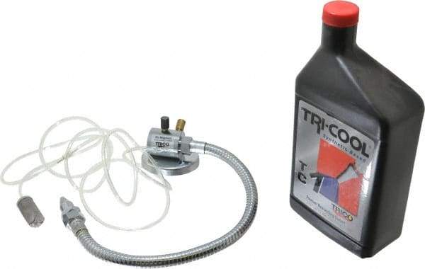 Trico - 1 Qt Tank Capacity, Aluminum Tankless Mist Coolant Unit - 6' Coolant Line Length, 15" Hose Length - Benchmark Tooling