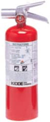 Kidde - 5 Lb, 5-B:C Rated, Halotron Fire Extinguisher - 4-1/4" Diam x 15-1/4" High, 100 psi, 15' Discharge in 9 sec, Steel Cylinder - Benchmark Tooling