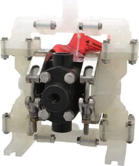 SandPIPER - 1/4" NPT, Nonmetallic, Air Operated Diaphragm Pump - PTFE Diaphragm, Polypropylene Housing - Benchmark Tooling