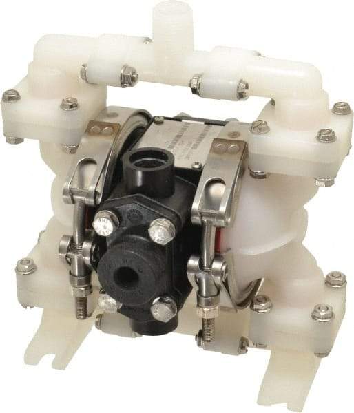 SandPIPER - 1/4" NPT, Nonmetallic, Air Operated Diaphragm Pump - Santoprene Diaphragm, Kynar Housing - Benchmark Tooling