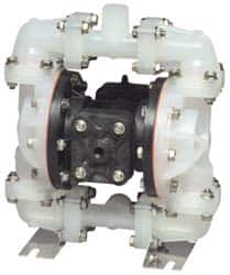 SandPIPER - 1/2" NPT, Nonmetallic, Air Operated Diaphragm Pump - Santoprene Diaphragm, Kynar Housing - Benchmark Tooling