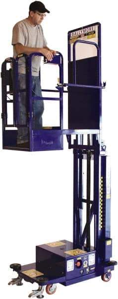 Ballymore - 450 Lb Capacity, 108" Lift Height, Battery Operated Power Stocker Lift - 108 Inch Lift Height, 54 Inch Length x 36 Inch Width Footprint, 450 Lbs. Load Limit - Benchmark Tooling