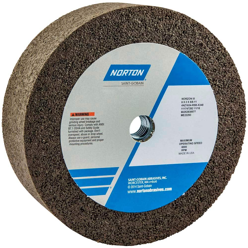 Norton - Tool & Cutter Grinding Wheels Wheel Type: Type 6 Wheel Diameter (Inch): 6 - Benchmark Tooling