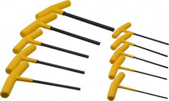 Bondhus - 10 Piece T-Handle Hex Key Set - Hex Range 3/32 to 3/8", Protanium High Torque Steel - Benchmark Tooling