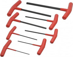 Bondhus - 8 Piece T-Handle Hex Key Set - Hex Range 2 to 10mm, Protanium High Torque Steel - Benchmark Tooling