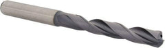Kennametal - 9/32" 140° Solid Carbide Jobber Drill - TiAlN Finish, Right Hand Cut, Spiral Flute, Straight Shank, 3.5827" OAL, Standard Point - Benchmark Tooling