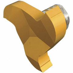 Iscar - MM GRIT Grade IC528 Carbide Groove Milling Tip Insert - TiCN/TiN Finish, 3 Flutes, 17.7mm Cutting Diam, 3.8mm Depth of Cut, 0.0394" Cnr Rad - Benchmark Tooling