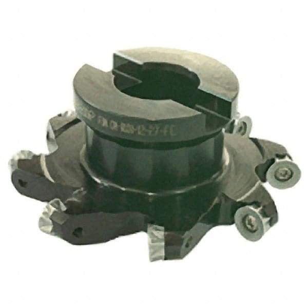 Iscar - Shell Mount B Connection, 16.5mm Cutting Width, 46.75mm Depth of Cut, 148.6mm Cutter Diam, 40mm Hole Diam, 12 Tooth Indexable Slotting Cutter - FDN-CM Toolholder, O45MT, R90CW, R90MT Insert, Right Hand Cutting Direction - Benchmark Tooling