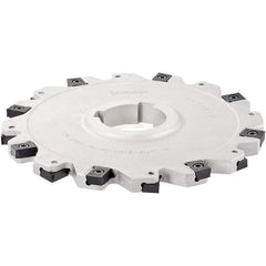 Iscar - Arbor Hole Connection, 2.38" Depth of Cut, 8" Cutter Diam, 2" Hole Diam, 10 Tooth Indexable Slotting Cutter - SDN-LN12 Toolholder, LNET Insert - Benchmark Tooling