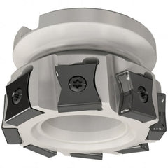 Iscar - 11 Inserts, 6" Cut Diam, 2" Arbor Diam, 0.551" Max Depth of Cut, Indexable Square-Shoulder Face Mill - 0/90° Lead Angle, 2" High, LN.. 1506 Insert Compatibility, Series TangMill - Benchmark Tooling