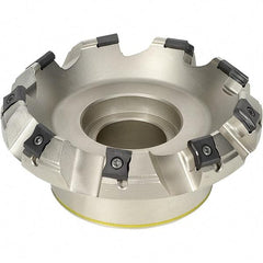 Iscar - 100mm Cut Diam, 25.4mm Arbor Hole, 7.5mm Max Depth of Cut, 45° Indexable Chamfer & Angle Face Mill - 7 Inserts, LN.. 1506.. Insert, Right Hand Cut, 7 Flutes, Series TangMill - Benchmark Tooling