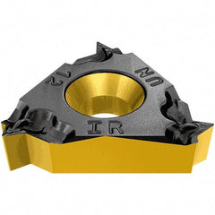 Iscar - 27EL External Left Hand 4 API Laydown Threading Insert - Grade IC250, TiCN/TiN Coated Carbide, 15.88mm Inscribed Circle - Benchmark Tooling