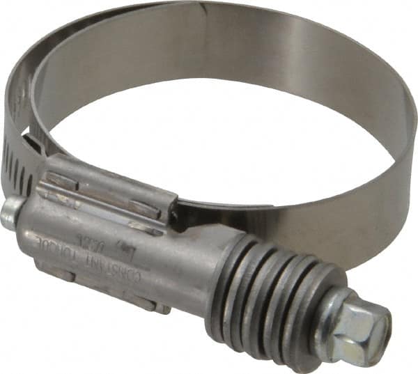 IDEAL TRIDON - Steel Auto-Adjustable Worm Drive Clamp - 5/8" Wide x 5/8" Thick, 1-3/4" Hose, 1-3/4 to 2-5/8" Diam - Benchmark Tooling