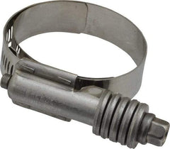 IDEAL TRIDON - Stainless Steel Auto-Adjustable Worm Drive Clamp - 5/8" Wide x 5/8" Thick, 1-1/4" Hose, 1-1/4 to 2-1/8" Diam - Benchmark Tooling