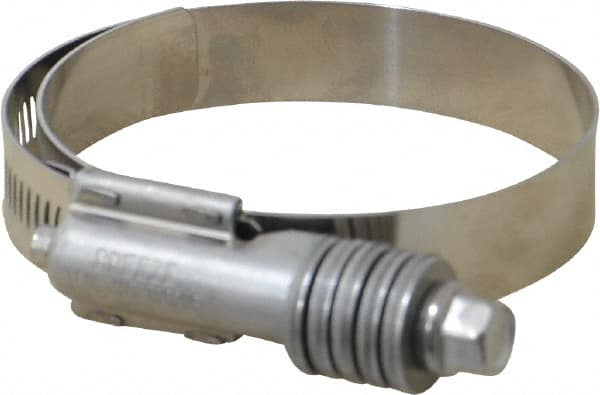 IDEAL TRIDON - Stainless Steel Auto-Adjustable Worm Drive Clamp - 5/8" Wide x 5/8" Thick, 2-1/4" Hose, 2-1/4 to 3-1/8" Diam - Benchmark Tooling