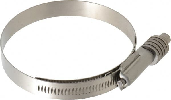 IDEAL TRIDON - Stainless Steel Auto-Adjustable Worm Drive Clamp - 5/8" Wide x 5/8" Thick, 3-1/4" Hose, 3-1/4 to 4-1/8" Diam - Benchmark Tooling