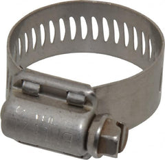 IDEAL TRIDON - SAE Size 12, 11/16 to 1-1/4" Diam, Stainless Steel MS Series MIL-Spec Worm Drive Clamp - 1/2" Wide, Material Grade 300 SERIES, Series MS Mil Spec - Benchmark Tooling