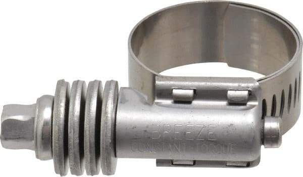 IDEAL TRIDON - Stainless Steel Auto-Adjustable Worm Drive Clamp - 1/2" Wide x 1/2" Thick, 11/16" Hose, 11/16 to 1-1/4" Diam - Benchmark Tooling