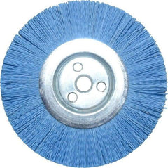 Dico - 6" OD, 5/8" Arbor Hole, Crimped Nylon Wheel Brush - 3/8" Face Width - Benchmark Tooling