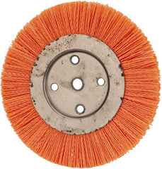 Dico - 8" OD, 5/8" Arbor Hole, Crimped Nylon Wheel Brush - 3/8" Face Width - Benchmark Tooling