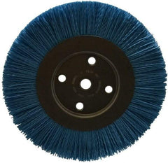 Dico - 8" OD, 5/8" Arbor Hole, Crimped Nylon Wheel Brush - 3/8" Face Width - Benchmark Tooling