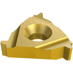 Iscar - 27ER External Right Hand 4 Round Laydown Threading Insert - Grade IC250, TiCN/TiN Coated Carbide, 15.88mm Inscribed Circle - Benchmark Tooling